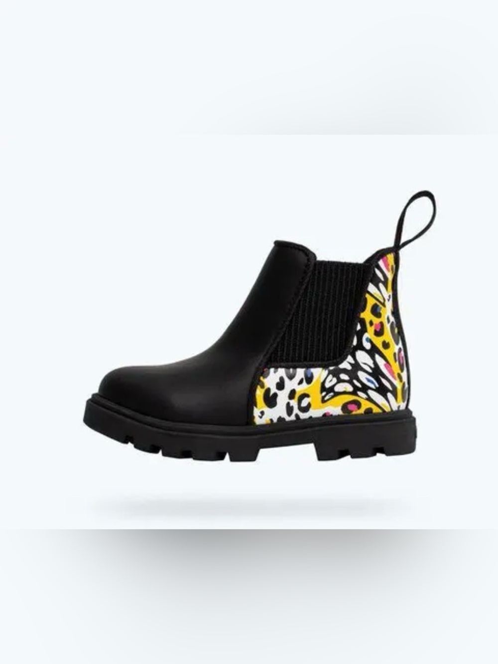 Native Shoes Kids' Kensington Treklite Print boots in Jiffy Black and Cheetah